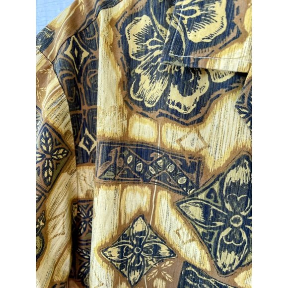 Vintage 1970s Mens Hawaiian button Shirt Aloha Republic Size Large - Picture 13 of 15